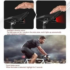 Unbranded Smart Bike Tail Light Auto On/off Capteur De Frein Feux Arrière A -Vélo fixie Soldes 473988106 max