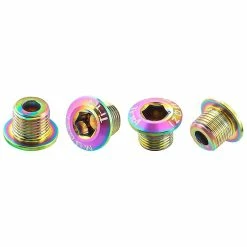 Unbranded Muqzi 4 Pcs Bike Chainring Vis Tc4 Crank Chain Ring Bolts Bmx 3