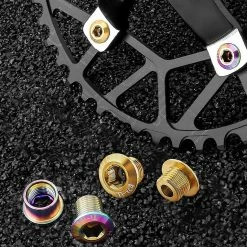 Unbranded Muqzi 4 Pcs Bike Chainring Vis Tc4 Crank Chain Ring Bolts Bmx 3 -Vélo fixie Soldes 473990781 max