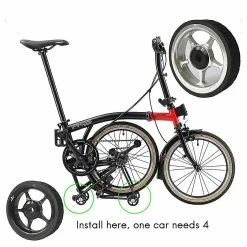 Unbranded Poday Folding Bike Easywheel Compatible Avec Brompton Bicycle Rear Racks Bleu -Vélo fixie Soldes 473994510 max