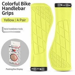 Bimirth West Biking Bicycle Grips Soft Rubber MTB Road Bike Grips Anti-antidérapant Housse De Guidon Ergonomique
