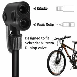Bimirth West Biking Ultra-light Mtb Road Bike Pump Portable Cycling Air Gonflor Pompe à Pied 100 / 120psi Pompe à Pneus De Vélo Haute Pression -Vélo fixie Soldes 476473567 max