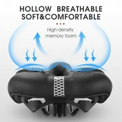 Bimirth West Biking Silica Gel Bicycle Saddle Soft Shock Absorbing MTB Mountain Road Bike Saddle Respirant Hollow Cycling Cushion Seat -Vélo fixie Soldes 476474066 max