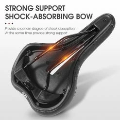 Bimirth West Biking Silica Gel Bicycle Saddle Soft Shock Absorbing MTB Mountain Road Bike Saddle Respirant Hollow Cycling Cushion Seat -Vélo fixie Soldes 476474092 max