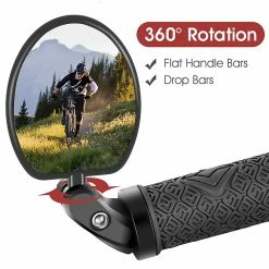 Bimirth West Biking Bike Rearview Mirror Grand Angle VTT Route Vélo Guidon Miroir 360 Rotation Réglable Cyclisme Rétroviseur -Vélo fixie Soldes 476479092 max