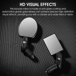 Bimirth West Biking Bike Rearview Mirror Grand Angle VTT Route Vélo Guidon Miroir 360 Rotation Réglable Cyclisme Rétroviseur -Vélo fixie Soldes 476479120 max