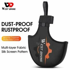 Bimirth West Biking Bike Crankset Guard Imperméable à L’eau Étanche à La Poussière Chainring Protector Cover Pad Mtb Road Bicycle Chainwheel Sprockets Cover -Vélo fixie Soldes 476479808 max