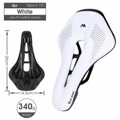 Bimirth West Biking Bike Saddle Racing MTB Road Bicycle Seat Hollow Respirant Coussin Souple Pu Imperméable Cyclisme Selle Accessoires