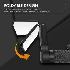 Bimirth West Biking Bike Rétroviseur Rétroviseur Pliable Alliage Vice Poignée Cyclisme Bar Extrémités 360 Rotation VTT Vélo Hd Guidon Arrière -Vélo fixie Soldes 476480120 max