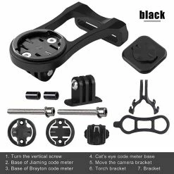 Huamade Bicycle Computer Holder + Phone Holder Back Buckle Set Mountain Mtb Road Bike Chronomètre Mount Bracket Cycling Camera Light