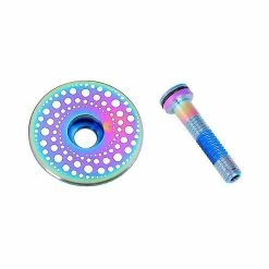 Unbranded 1 Set Bike Bowl Cover Titanium Alloy Bike Supplies Mountain Road Fixed Gear Bike Screw For Bike Outdoor Decor (coloré)