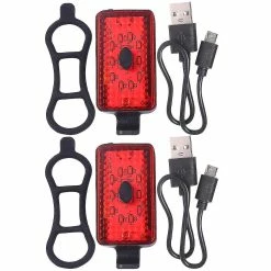 Unbranded 2 Ensembles Glowing Cycling Night Light Super Bright Rear Tail Light Bike Safety Warning Light Accessoires De Vélo Imperméables