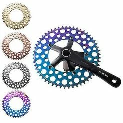 Unbranded Vélo Pliant 56t Chainring Road Bike Dents Négatives Single Chainring, Rose Gold -Vélo fixie Soldes 521534712 max
