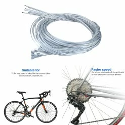 Unbranded 10pcs Bike Shift Cable, Bike Shift Cables, Premium Bike Shifter Cables, Bicycle Shift Wire Kit Pour Vélo De Montagne, De Route Et De Ville