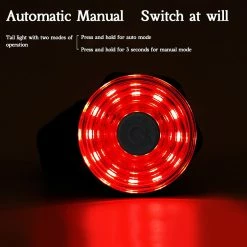 Unbranded Bike Tail Light Mountain Smart Brake Sensor Lamp étanche -Vélo fixie Soldes 539262197 max