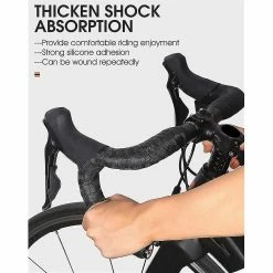 Unbranded Guidon De Vélo Ruban Road Bike Bar Tape Pu Bike Guidon Tape Cyclisme Amortissement Anti-vibration Wr -Vélo fixie Soldes 550493345 max