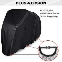 SANNE 1 Pcs Bike Cover Pour 2 Ou 3 Vélos - Housses De Vélo Imperméables Extérieures - 210D Ripstop Material Offre Une Protection Constante Pour Tous Les Types De Vélos -Vélo fixie Soldes 553318596 max