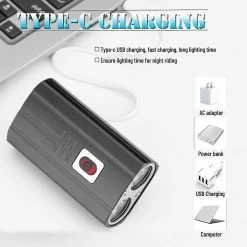 Unbranded Bike Light Usb Rechargeable Led Bicycle Lamp Cycling Headlight Imperméable à L’eau Road Bike Front Flashligh -Vélo fixie Soldes 554491607 max