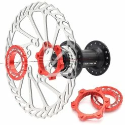 Unbranded Bike Hub Center Lock To 6 Hole Adapter Mountain Bicycle Hubs Middle Lock Conversion 6 Bolt Rotor Di -Vélo fixie Soldes 555834704 max