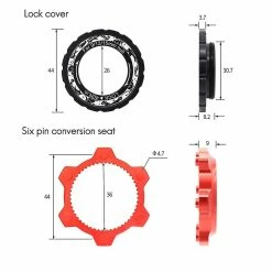 Unbranded Bike Hub Center Lock To 6 Hole Adapter Mountain Bicycle Hubs Middle Lock Conversion 6 Bolt Rotor Di -Vélo fixie Soldes 555835079 max
