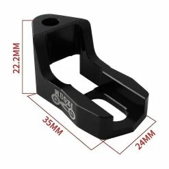 Boom 2x Extension Seat Bike Tail Hook - Noir, 35x22.2x24mm