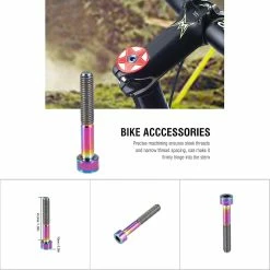 Gegong 1pc Titanium Bike Headset Stem M6 Thread Bolt Accessoire De Vélo (coloré M6-40) -Vélo fixie Soldes 571649092 max