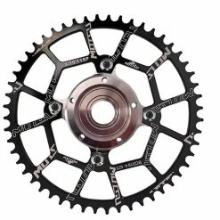 Unbranded Motsuv E-bike Chain Wheel 52t + 104bcd Pour Tongsheng Mid Drive Noir