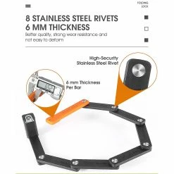 Jessup Compact Folding Bike Lock Anti Theft Security Pour Vélos / Scooters électriques -Vélo fixie Soldes 577569266 max