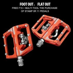 Unbranded Racework Bike Pédales VTT Vélo Plate Pièces De Vélo Orange -Vélo fixie Soldes 579107697 max