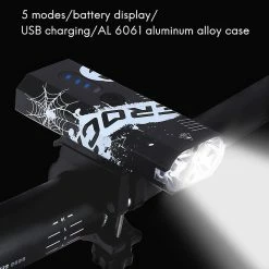 Unbranded Bicycle Light Front 3000mah USB Charge Smart Light Sensing Road Bike Headlights Cycling Accessor -Vélo fixie Soldes 579176285 max