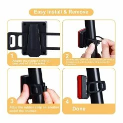 Unbranded Bike Light Usb Rechargeable Led Bicycle Light 450-800lm Phare Lampe De Poche Lampe Frontale, A -Vélo fixie Soldes 579179198 max