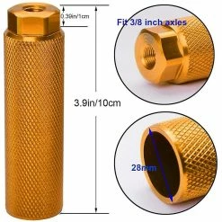 Unbranded 4 Pcs Bike Pegs, Alliage D’aluminium Anti-dérapant Plomb Pied Bicyclette Pédales Bmx Pegs Pour 3/8 Pouces Essieux Bicyc -Vélo fixie Soldes 579182937 max