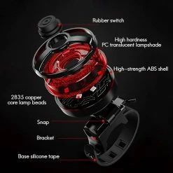 Unbranded Feu Arrière De Vélo Haute Capacité Bicycle Tail Lamp Warning Light Bike Rear Light Bright Helmet Light -Vélo fixie Soldes 579199357 max