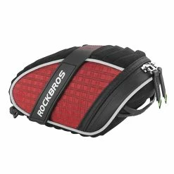 Unbranded Sac De Vélo Sac De Queue Tube Sac De Grande Capacité Road Mountain Bike Riding Back Bag Wilderness Red