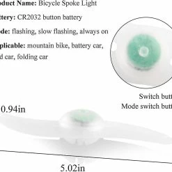 Boom 4 X Led Bike Wheel Light, Imperméable à L’eau Led Bike Wheel Light Avec 3 Modes Clignotants Led Bike Wheel Light Pour Vélo Adulte Et Enfant - Vert Vert -Vélo fixie Soldes 582175423 max