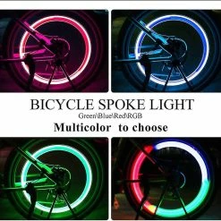 Boom 4 X Led Bike Wheel Light, Imperméable à L’eau Led Bike Wheel Light Avec 3 Modes Clignotants Led Bike Wheel Light Pour Vélo Adulte Et Enfant - Vert Vert -Vélo fixie Soldes 582175446 max