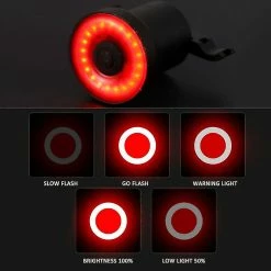 Boom Smart Bike Tail Light Ultra Bright Saddle Rear Light Rechargeable Cycling Light Tige De Selle Light -Vélo fixie Soldes 582181123 max