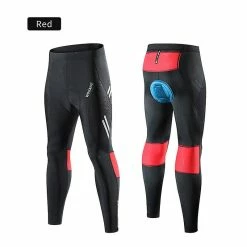 Unbranded Pantalon Long De Cyclisme Pour Hommes Gel Rembourré Reflective Race Fit Bike Ride Pantalon De Sport