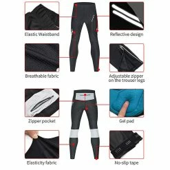 Unbranded Pantalon Long De Cyclisme Pour Hommes Gel Rembourré Reflective Race Fit Bike Ride Pantalon De Sport 7 Unbranded Pantalon Long De Cyclisme Pour Hommes Gel Rembourré Reflective Race Fit Bike Ride Pantalon De Sport -Vélo fixie Soldes 590569327 max