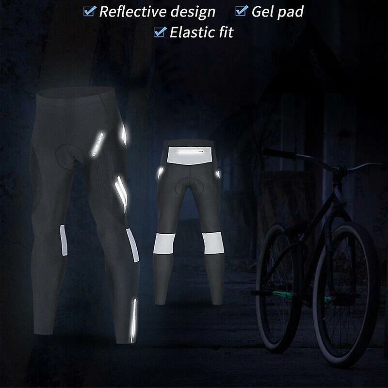 Unbranded Pantalon Long De Cyclisme Pour Hommes Gel Rembourré Reflective Race Fit Bike Ride Pantalon De Sport 5 Unbranded Pantalon Long De Cyclisme Pour Hommes Gel Rembourré Reflective Race Fit Bike Ride Pantalon De Sport – Image 5