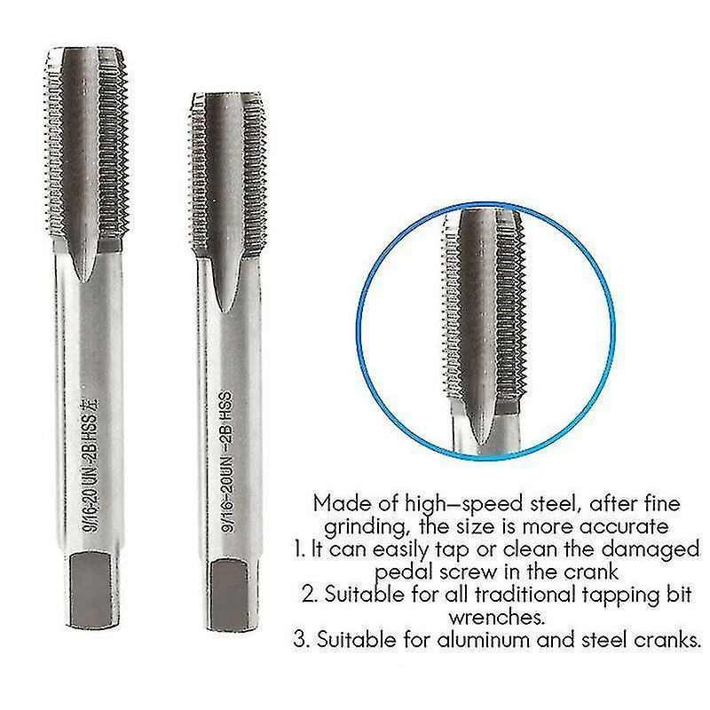 Unbranded Dropship-bike Crank Pedal Thread Tap High Speed Steel Left Right Hand Thread Repair Drill Bits Mtb R 1 Unbranded Dropship-bike Crank Pedal Thread Tap High Speed Steel Left Right Hand Thread Repair Drill Bits Mtb R
