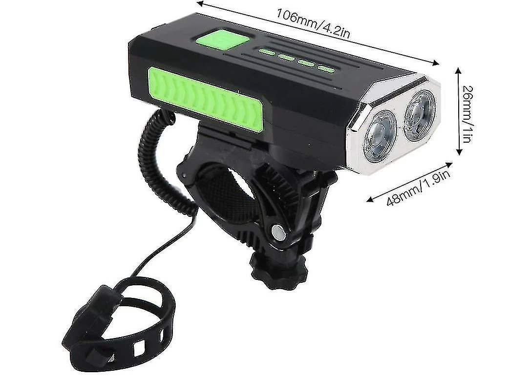 Unbranded Bike Horn Light, Bike Front Light Bicycle Lampe De Poche étanche Horn Warning Usb Rechargeable Pour Le Cyclisme (noir) 2 Unbranded Bike Horn Light, Bike Front Light Bicycle Lampe De Poche étanche Horn Warning Usb Rechargeable Pour Le Cyclisme (noir) – Image 2