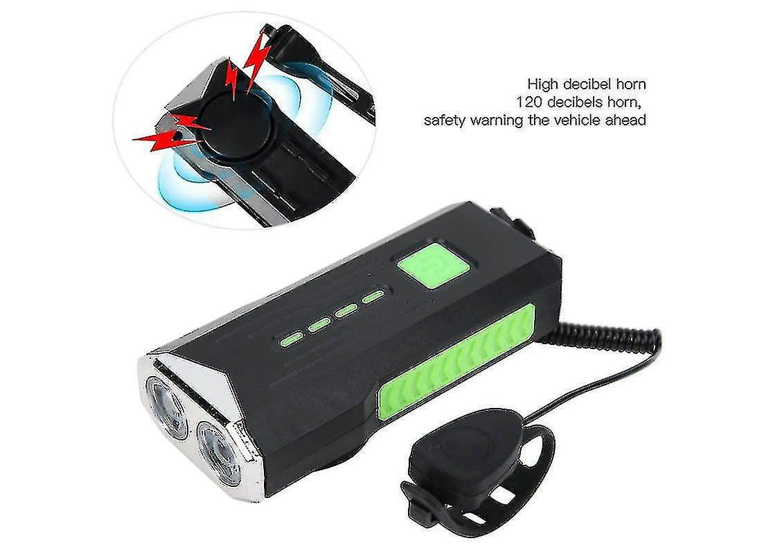 Unbranded Bike Horn Light, Bike Front Light Bicycle Lampe De Poche étanche Horn Warning Usb Rechargeable Pour Le Cyclisme (noir) 3 Unbranded Bike Horn Light, Bike Front Light Bicycle Lampe De Poche étanche Horn Warning Usb Rechargeable Pour Le Cyclisme (noir) – Image 3