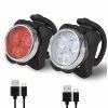 Unbranded Bike Light Set Super Bright Usb Rechargeable Bike Light Ipx4 Imperméable à L’eau Mountain Road Bike Light Rechargeable Avant Et Arrière Lumières