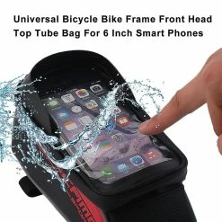 Woosien Universal Bicycle Bike Frame Front Head Top Tube Bag Compatible Avec Les Téléphones Intelligents De 6 Pouces