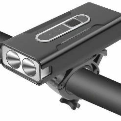 Unbranded Lumière De Vélo Imperméable Usb Charge T6 Led Lampe Avant Road Bike Phare (noir)