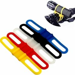 Unbranded Lampe De Poche Bike Mount Silicone Strap Rubber Tie Down Straps