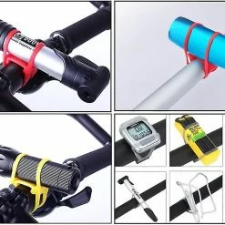 Unbranded Lampe De Poche Bike Mount Silicone Strap Rubber Tie Down Straps -Vélo fixie Soldes 611629298 max