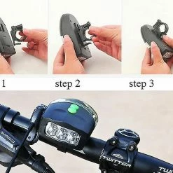 Unbranded Bicycle Light 2 En 1 Mountain Bike Light Phare Blanc Universel -Vélo fixie Soldes 613217582 max