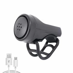 Unbranded Usb Rechargeable Vélo Moto Électrique Cloche Horn 4 Modes Mountain Road Cycling Antivol Alarme Horn Bike Accessoires